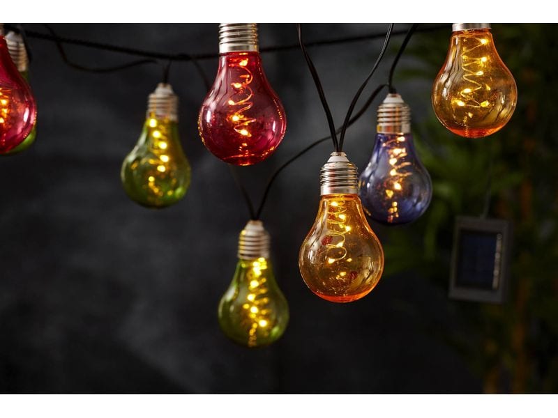 EGLO Leuchten Lichterkette SOLAR 10 LEDs, 190 cm, Mehrfarbi Solarlichterkette