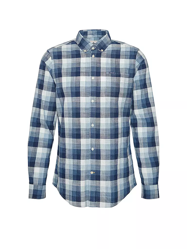 BARBOUR Hemd Tailord Fit HILLROAD blau