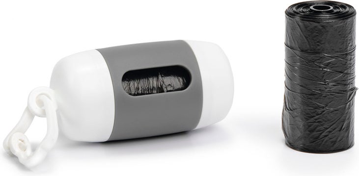 Beeztees poepzakjes houder inclusief zakjes wit 2 x 20 stuks