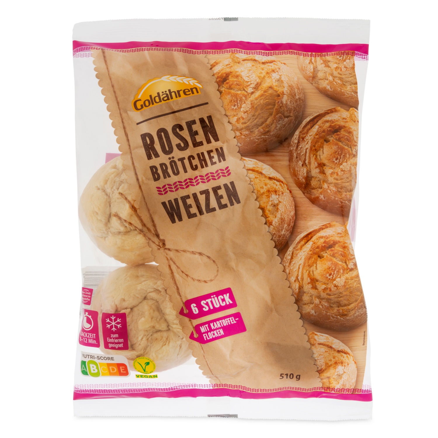 GOLDÄHREN Rosenbrötchen, Weizen 510 g