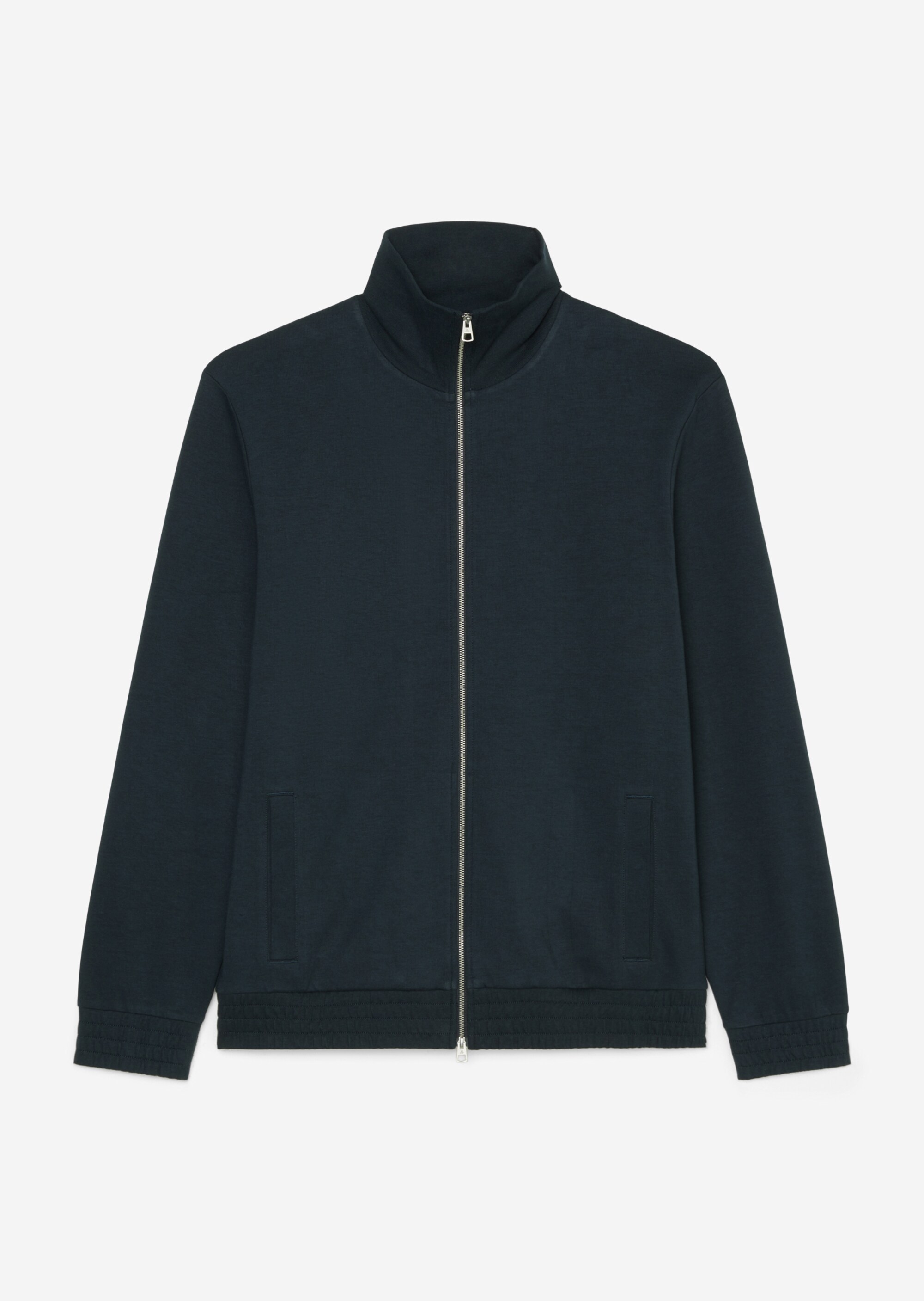 Trainerjacke regular aus cleanem Interlock-Sweat