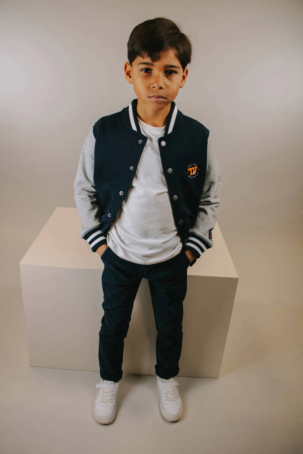 TYGO & vito sweatvest donkerblauw