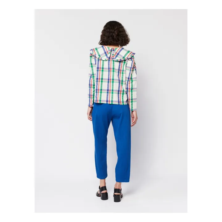 Bobo Choses Blouse Grand Col Carreaux - Collection Femme  | Bleu