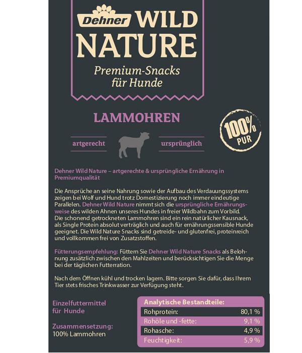 Dehner Wild Nature Hundesnack Lammohren, 200 g
