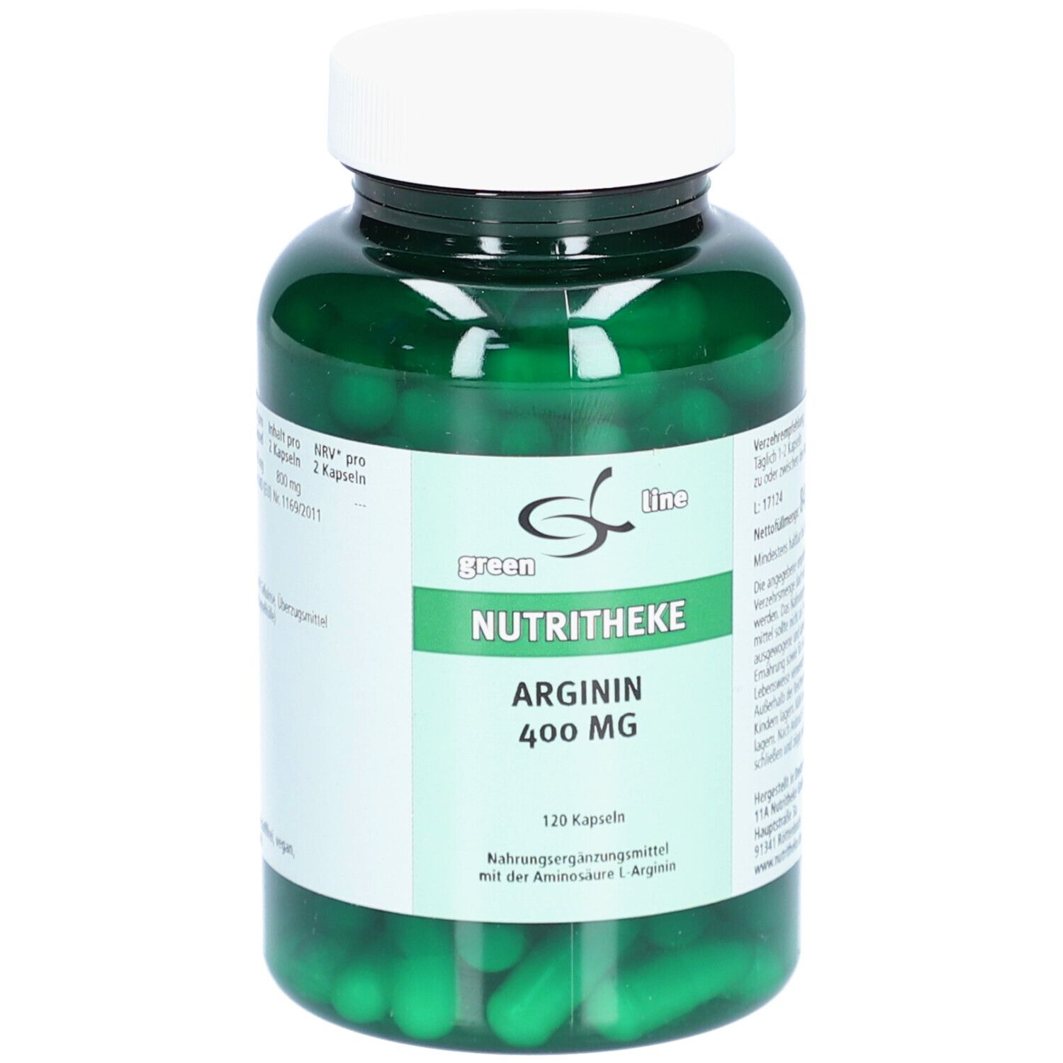 greenline NUTRITHEKE ARGININ 400 mg Kapseln