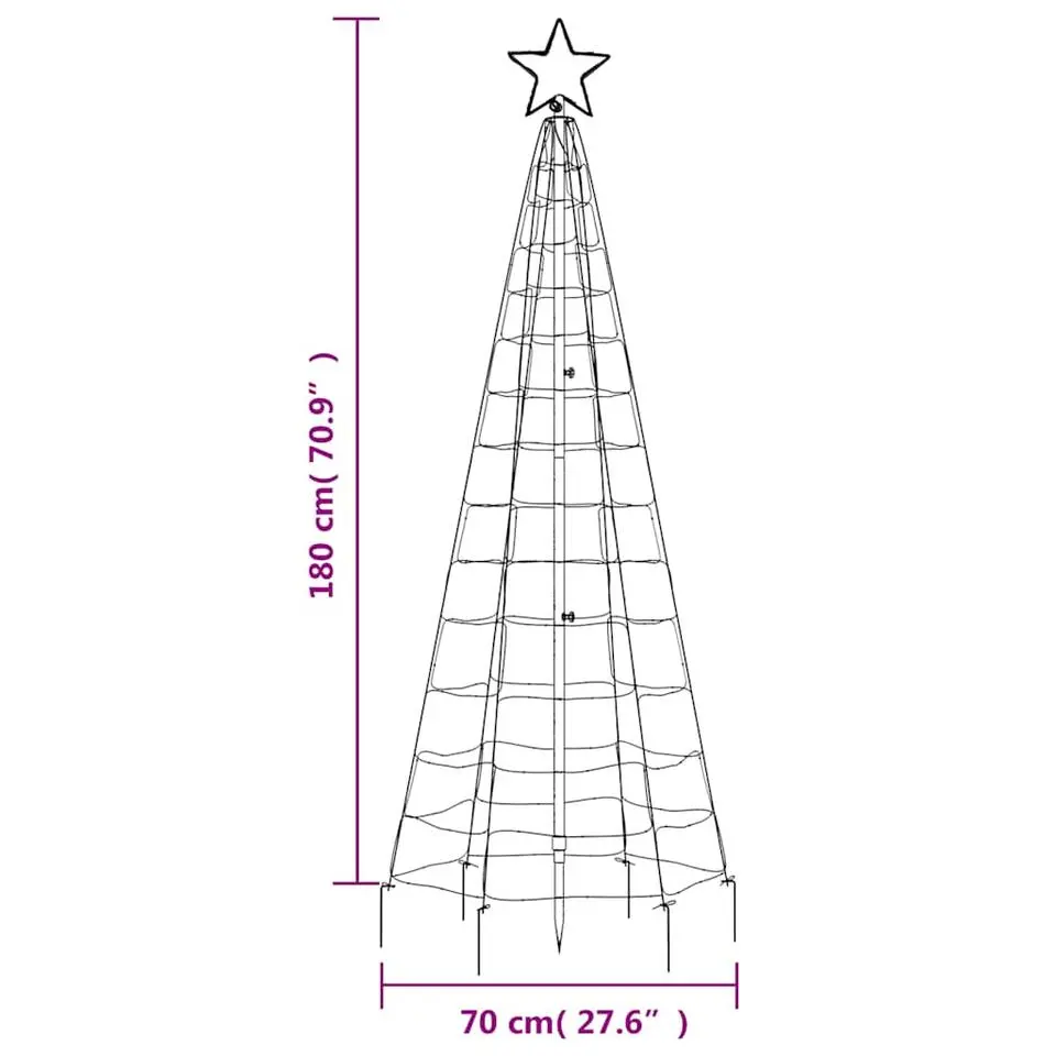 vidaXL - Led-kerstboom - Warmwit