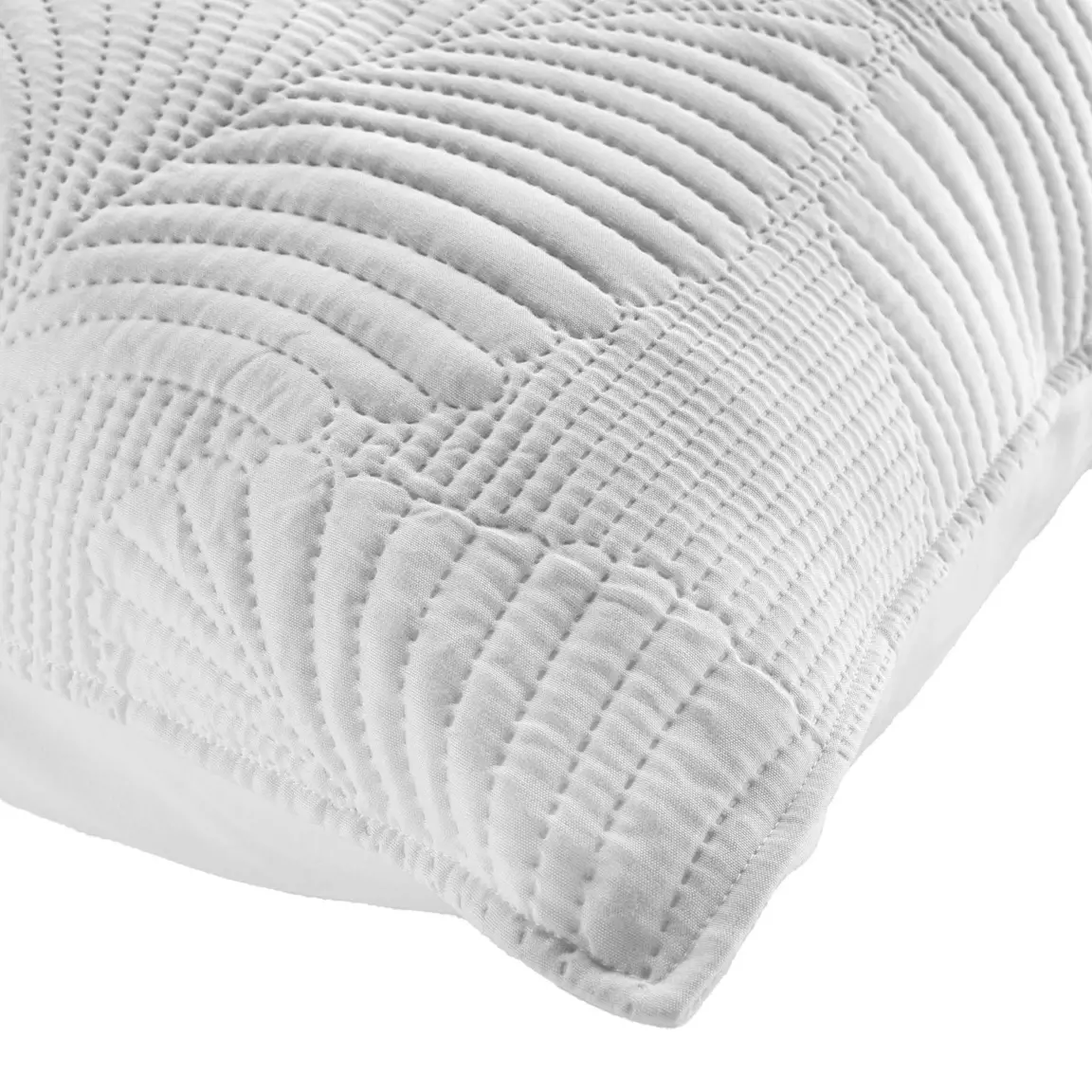 Housse de coussin carrée microfibre (60 x 60 cm) Palombine Blanche