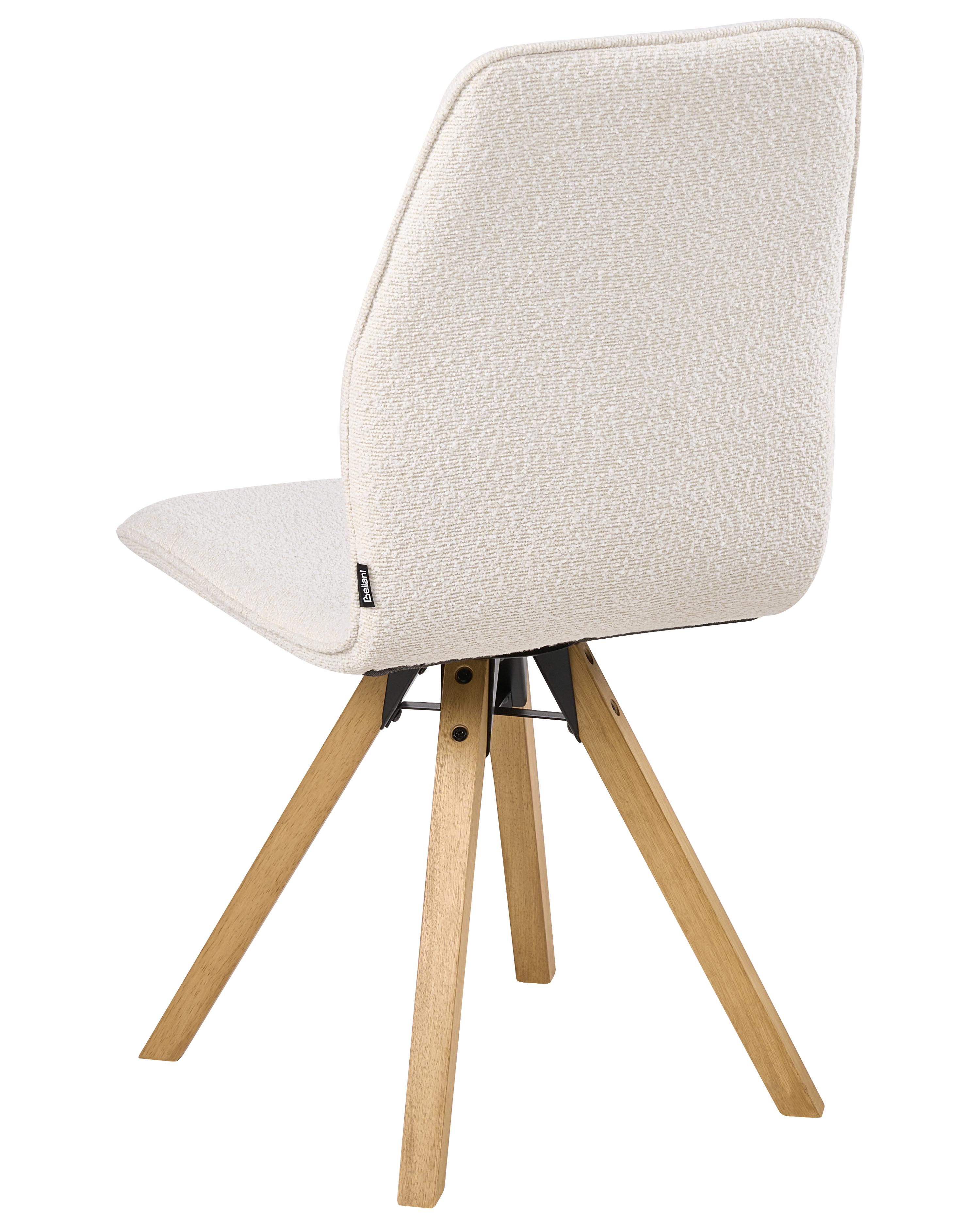 Set van 2 eetkamerstoelen draaibaar ALKALI Bouclé Gebroken wit