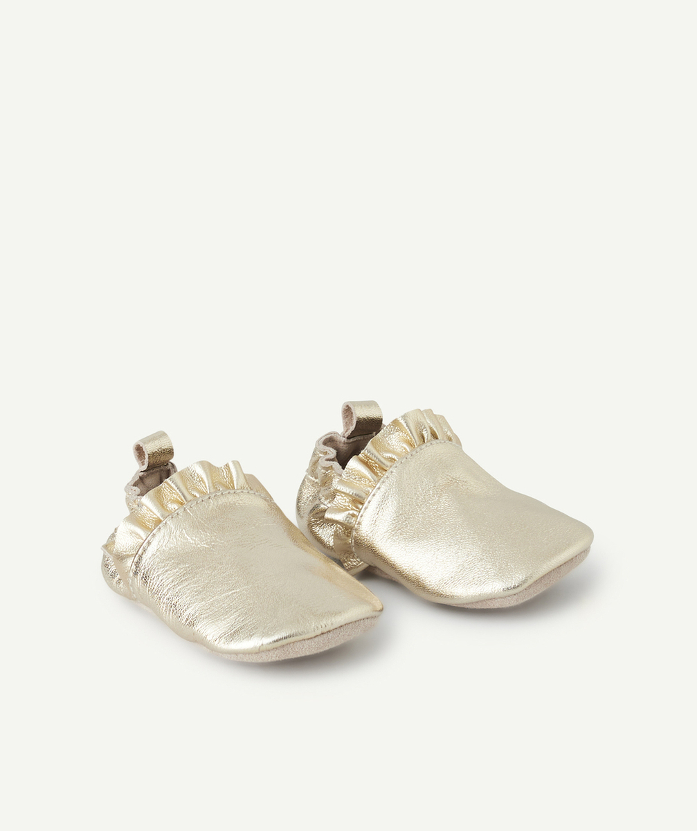 chaussons bébé fille couleur dorée