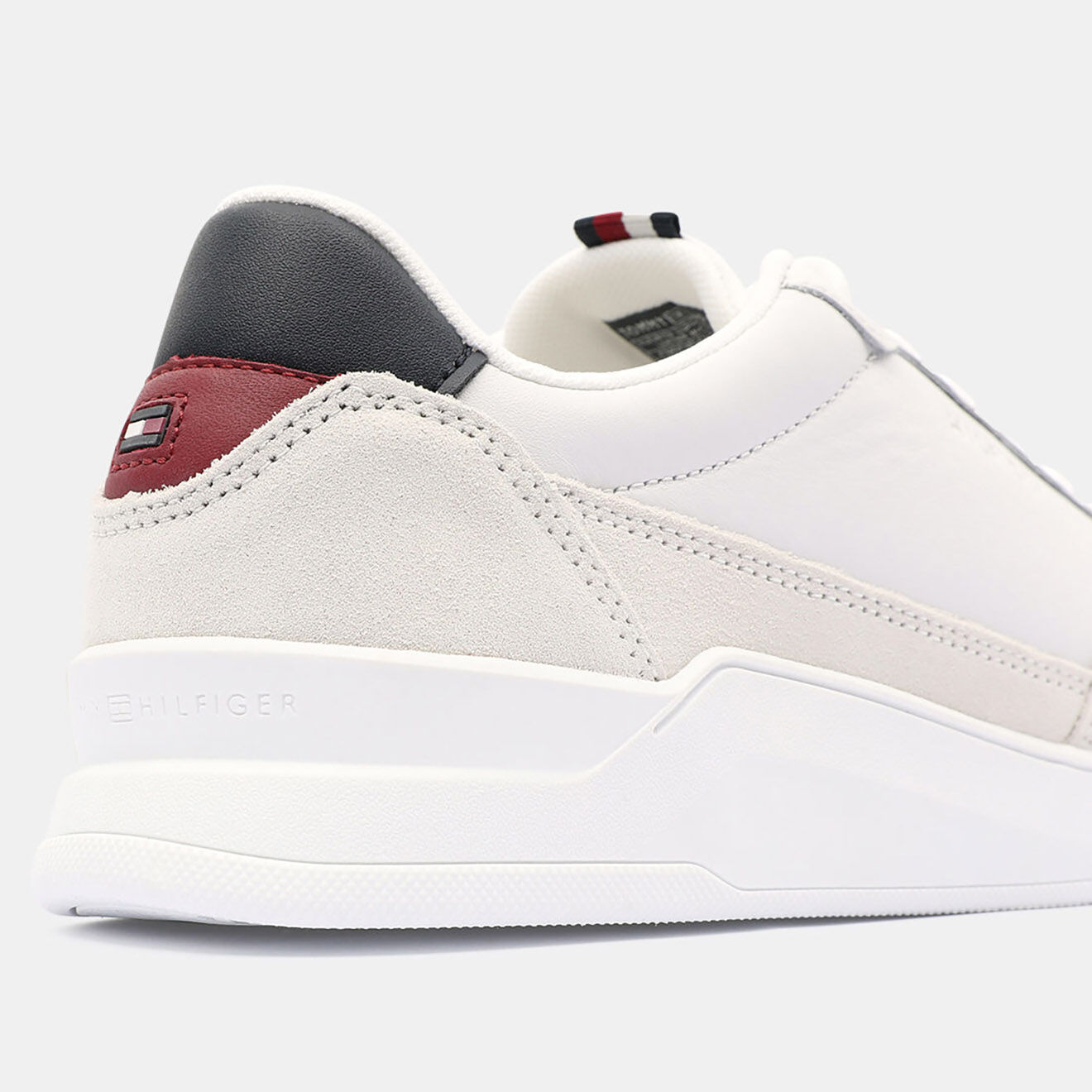Tommy Hilfiger Baskets en Cuir Elevated Cupsole blanches
