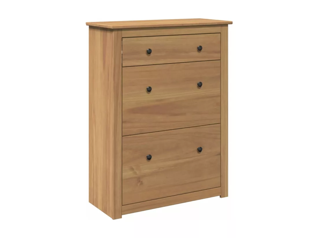 Armoire à chaussures Panama 80x35x105 cm bois de pin massif