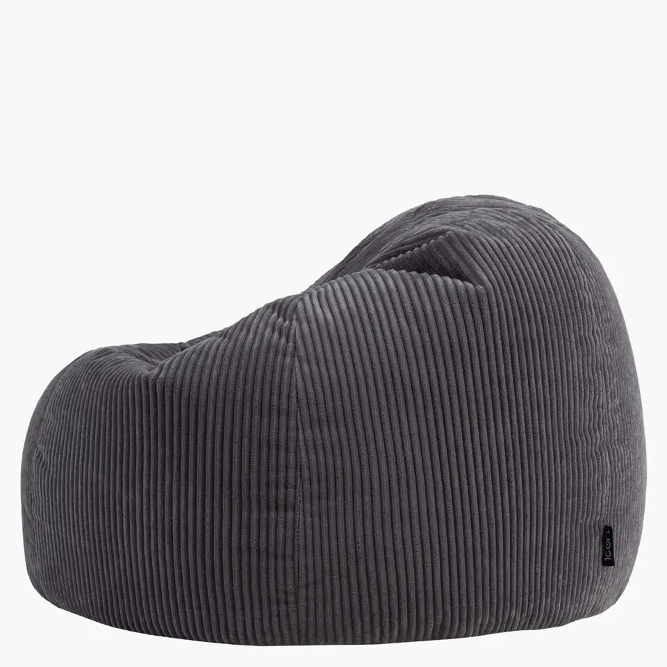icon - Kingston XL Zitzak Fauteuil - Ribfluweel - Houtskool