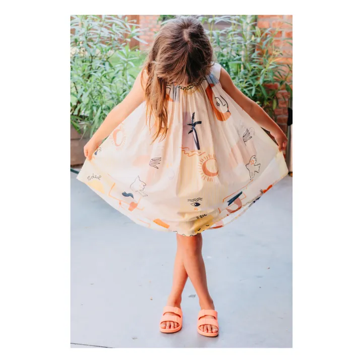 Bonnie & The Gang Robe Dottie Motif Coton Bio | Ecru