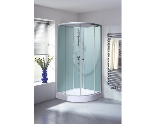 SCHULTE Kreta Express Plus complete douche-unit 89 x 89 x 202 cm, natuurlijk aluminium