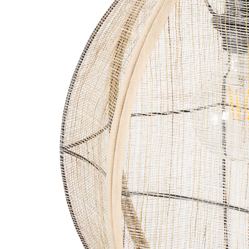 Oosterse hanglamp bruin stof 35 cm - Rob