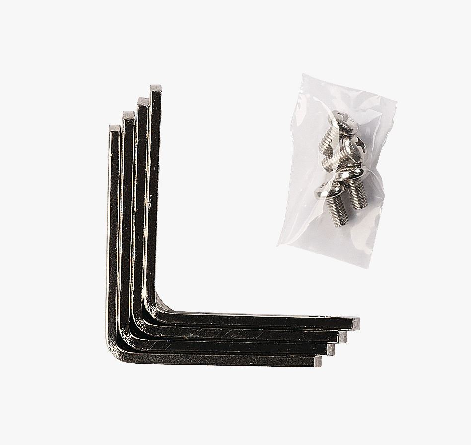 Veggvinkel 4 stk hvit - 5 cm