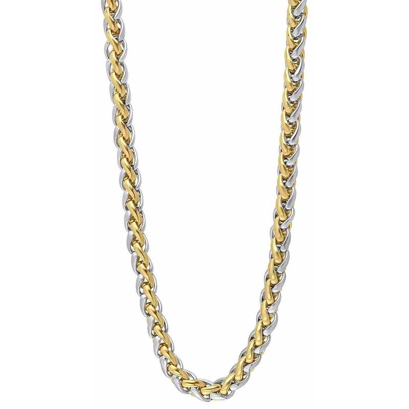 Collier plaqué or sur acier inoxydable