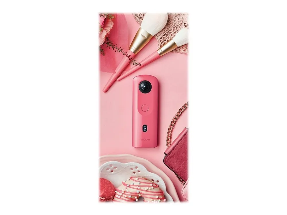 Ricoh THETA SC2 - 360° Videokamera - 4K / 30 fps - 12.0 MP - flash 14 GB - intern flash hukommelse - Wireless LAN, Bluetooth - pink