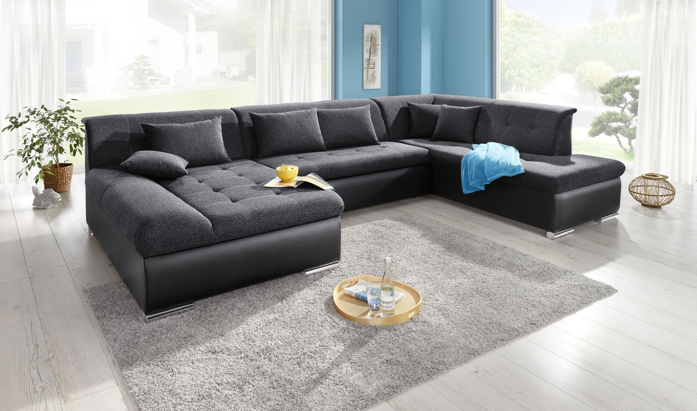 Wohnlandschaft mit Bettfunktion