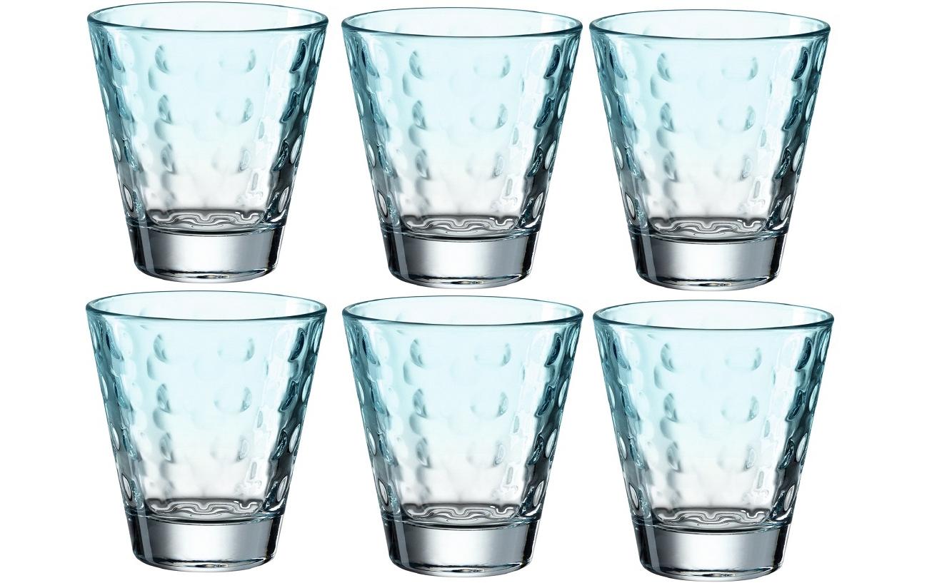 Trinkglas Optic Pastell 215 ml, 6 Stück, MintFarbiges Trinkgläser Set