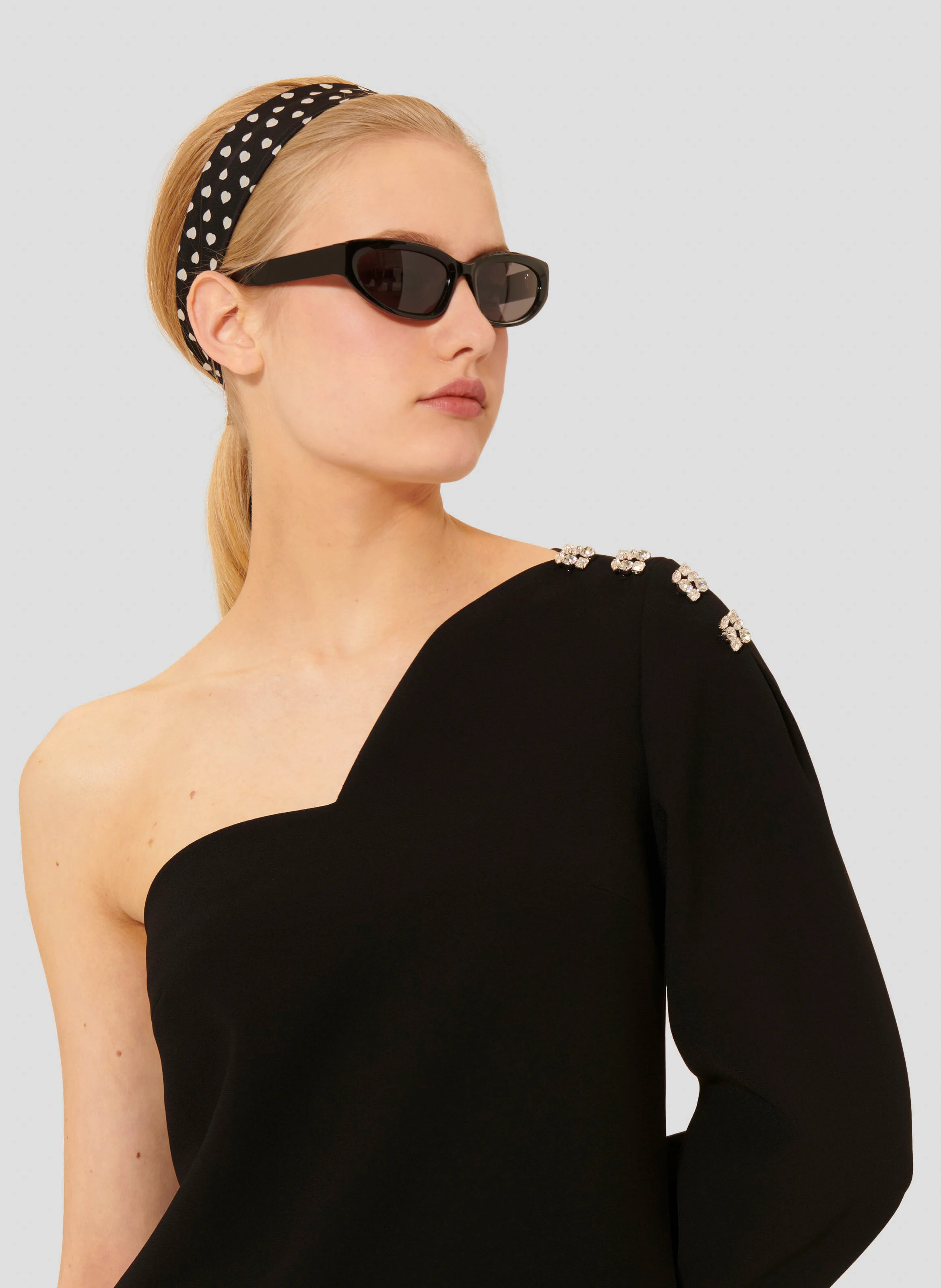 RENÉE - Robe longue asymétrique | Noir