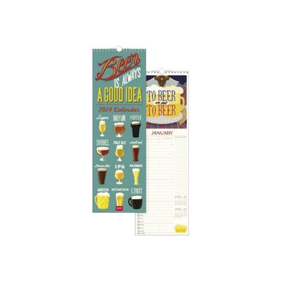 Legami - Calendrier mensuel 2024 - 16 x 49 cm - bière