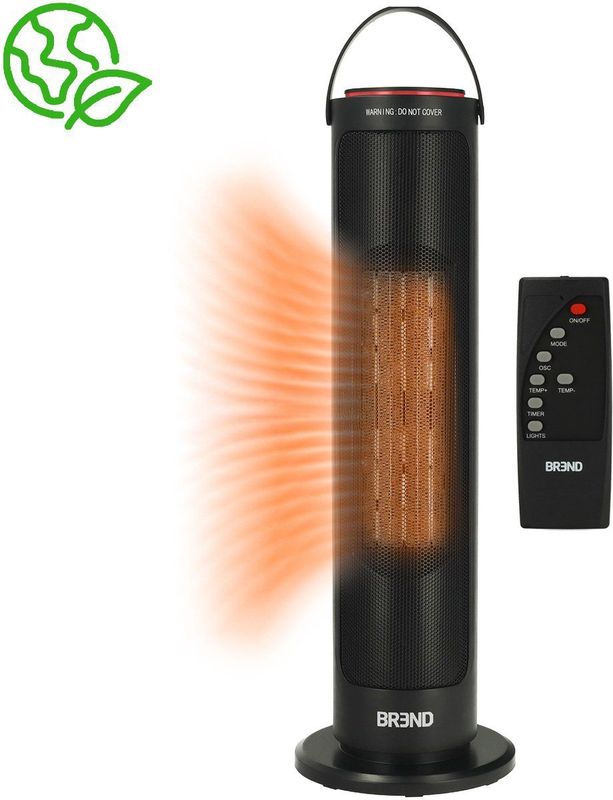 BREND Elektrische Kachel - ECO-modus - 15-35 °C - 2000W - Zwart