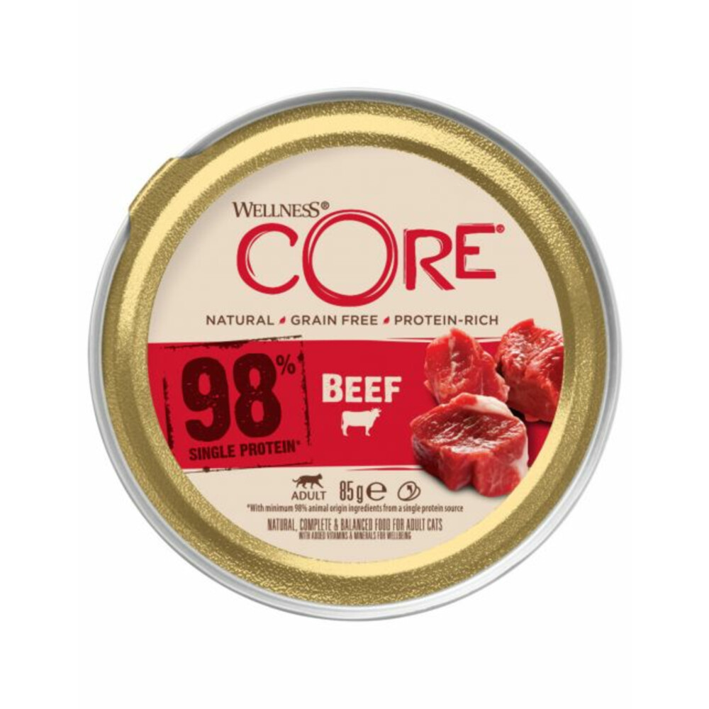 12x Wellness Core Kattenvoer 98% Recipe Rund85 gr