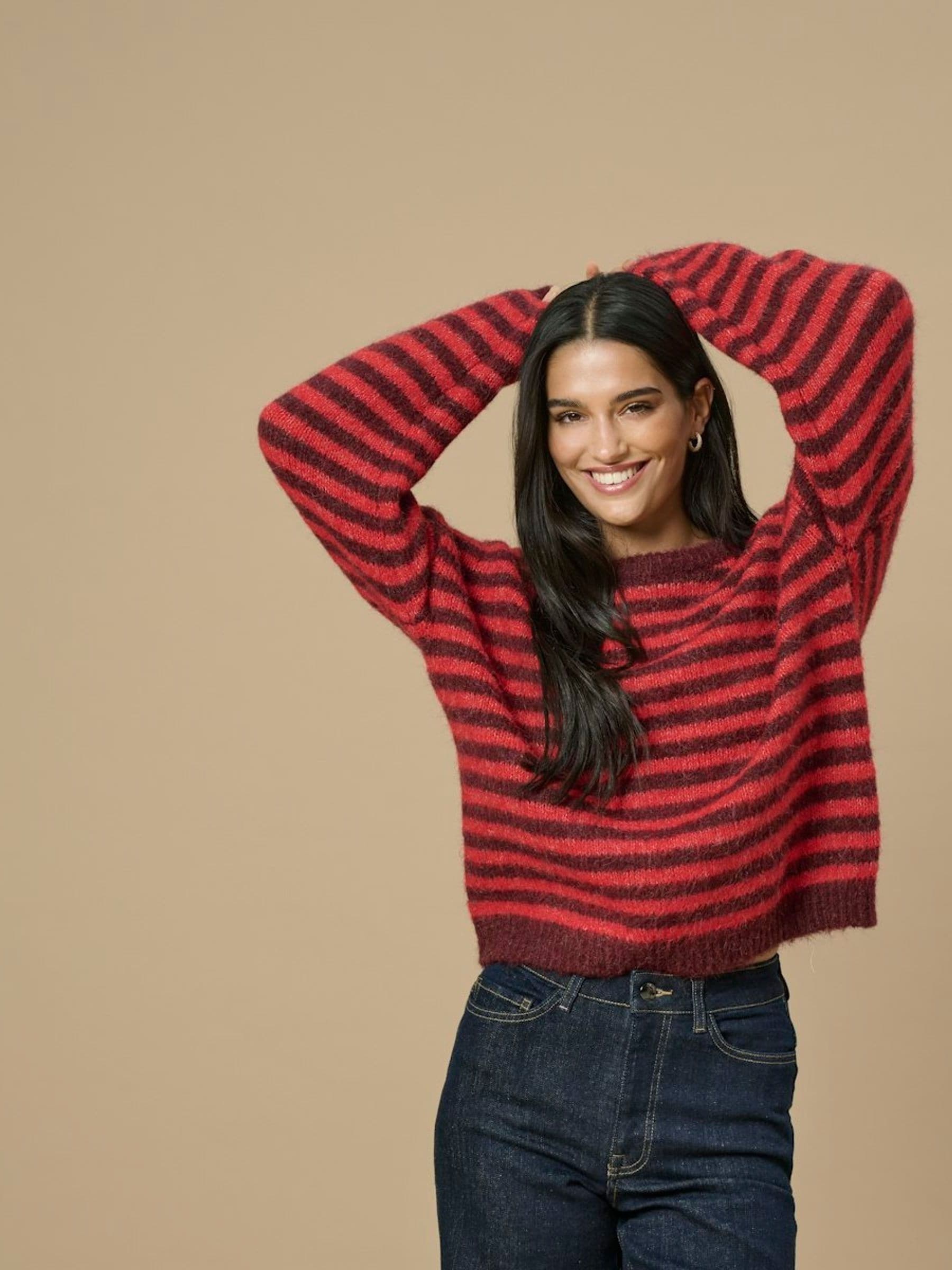 JDY Striped Knitted Long Sleeve Jumper