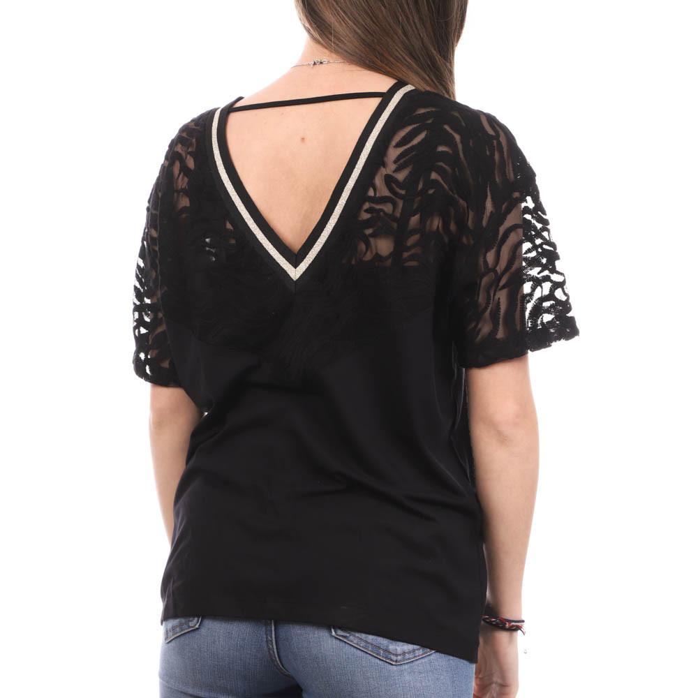 Teddy Smith T-shirt Noir Femme Teddy Smith Swann