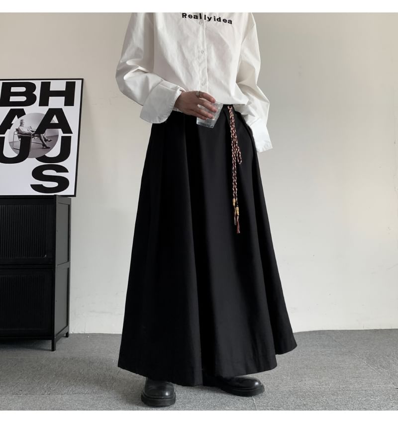 Patow - Mid Rise Plain Cropped Wide Leg Pants
