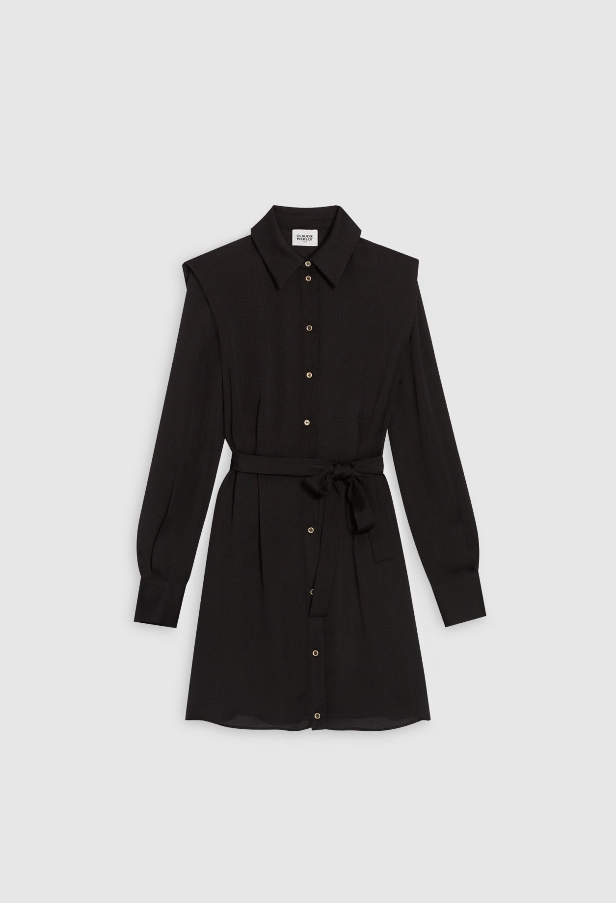 Robe chemise courte ceinturee