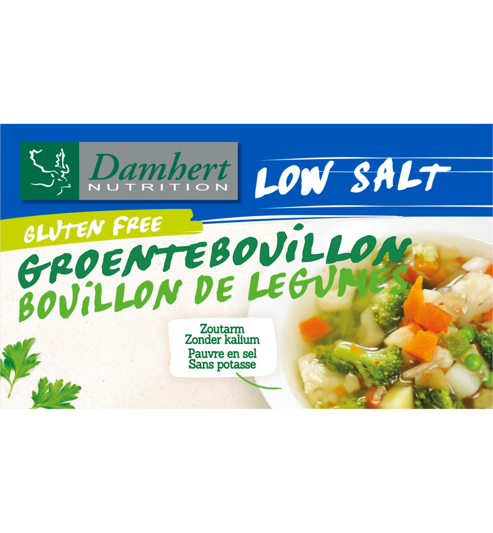 Damhertgroentebouillon Tablet Zoutarm (64 gr)