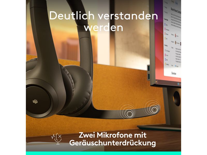 Logitech Zone 305 Teams Bluetooth Kabelloses Headset – für Unternehmen zertifiziert und ideal für den Masseneinsatz