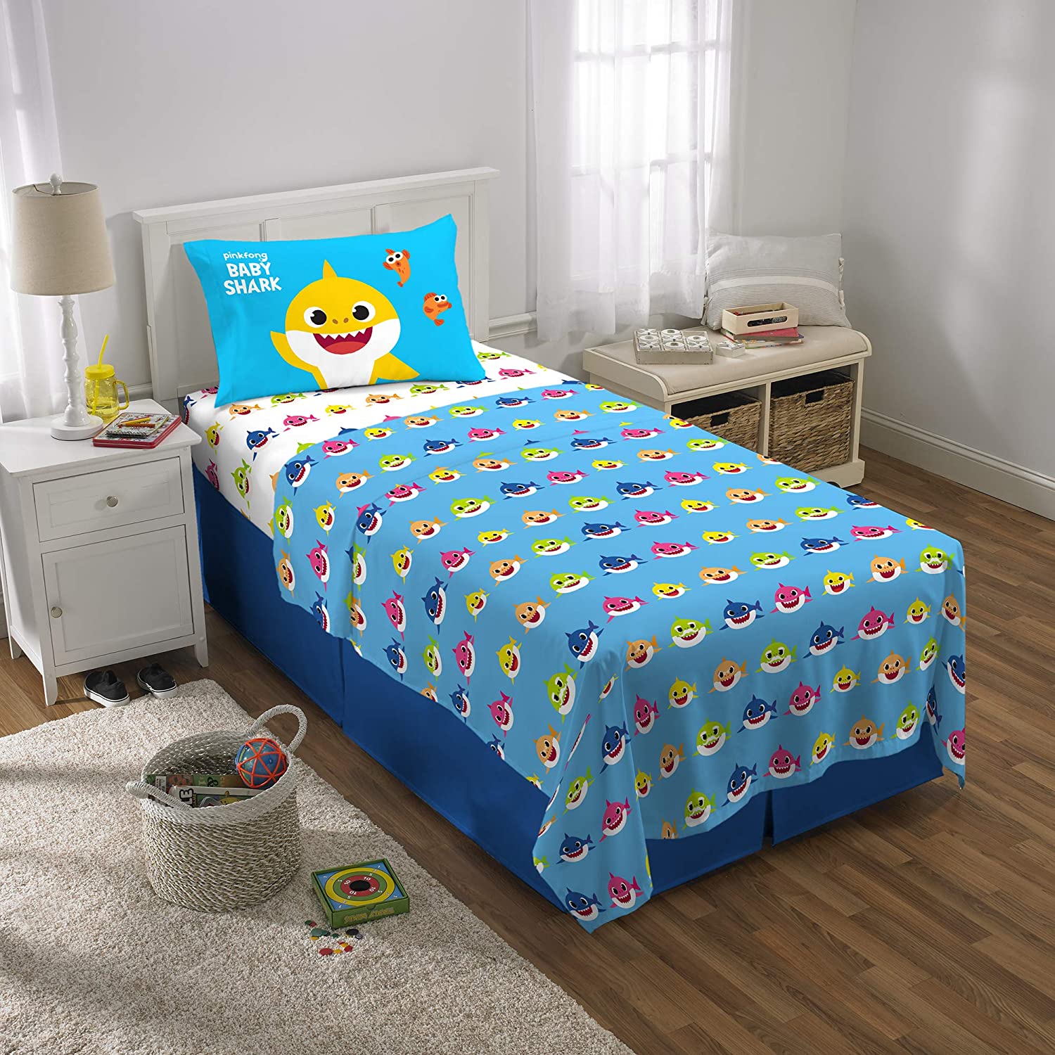 Twin Super Mario 3-Piece Bed Sheet Set.1 Flat Sheet 1 Fitted Sheet 1 Pillow Cases