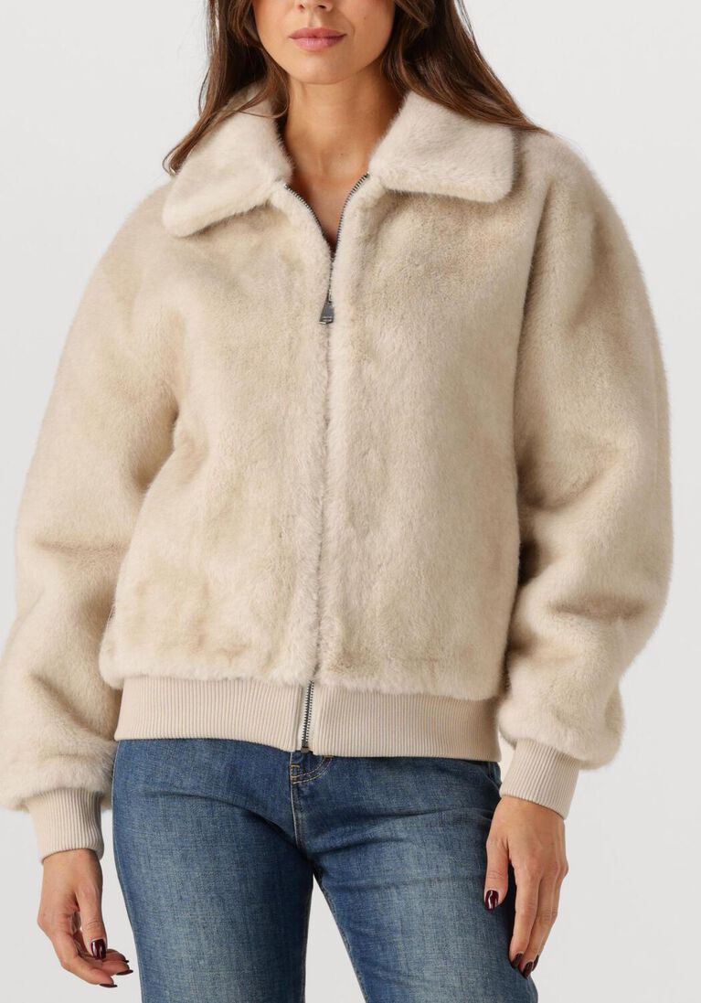 creme alter ego faux fur jas linn