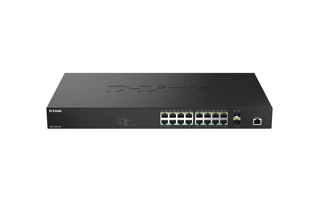 PoE++ Switch DMS-1250-18 18 Port<br>18-Port 2.5G Smart Managed PoE Switch
