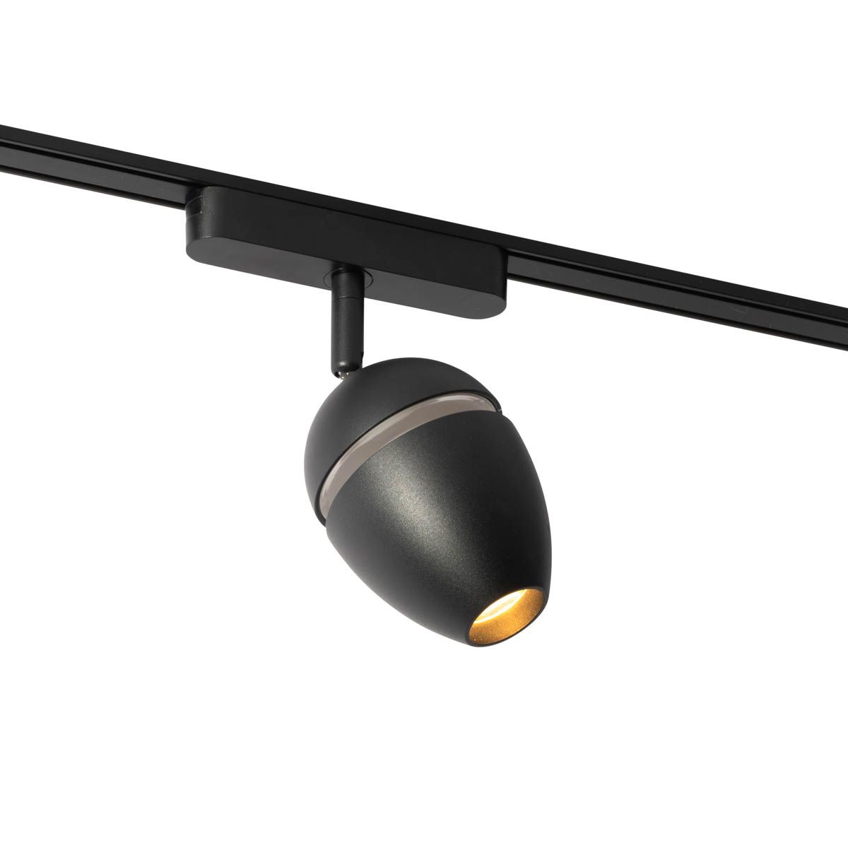 Moderne spot zwart voor railsysteem 1-fase incl. LED - Magnetic Eggy
