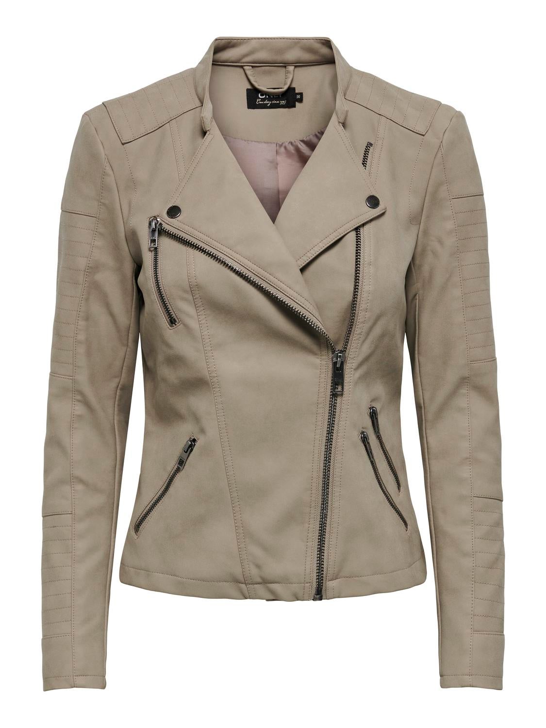 ONLAVA Bikerjacke in Lederoptik Weathered Teak