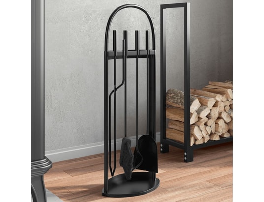 VIDAXL - Accessoires cheminée Set d’outils de cheminée 5 pcs 23x15x66 cm acier