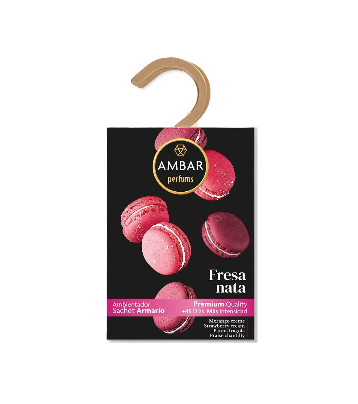 AMBAR Perfums - Ambientador em sachê para guarda-roupa - Creme de morango