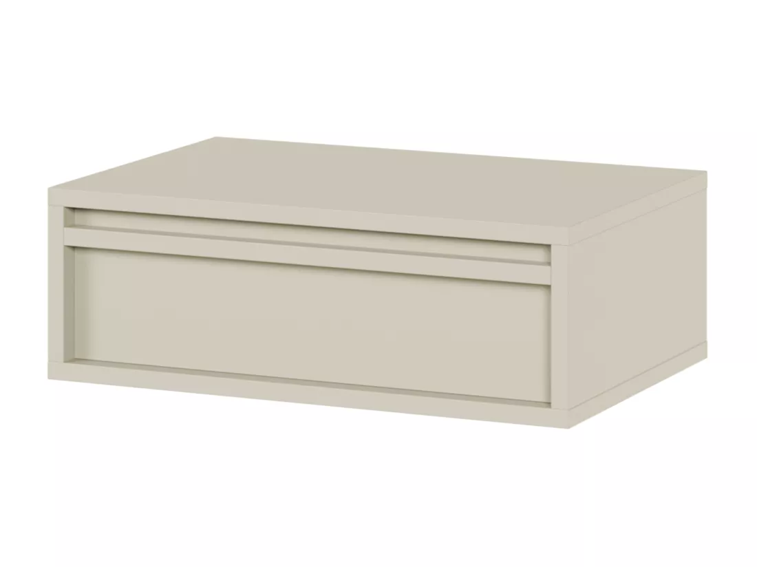 Table de chevet - 50 cm - avec tiroir - suspendu - grège - EVO