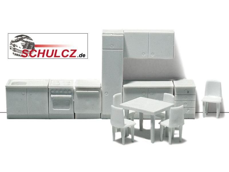 Küchenmöbel-Set weiß, 1:50