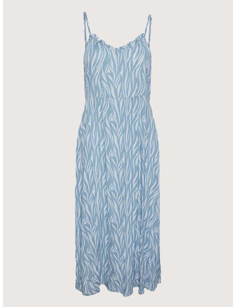 PIECES ROBE LONGUE NYA À MOTIF BLEU