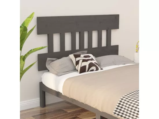 Tête de lit Gris 143,5x3x81 cm Bois massif de pin