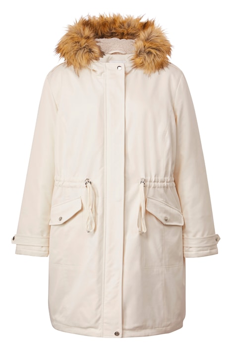 Parka, Straight Fit, Teddyfutter, Kapuze, 2-Wege-Zipper, Langarm