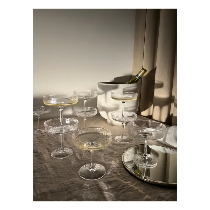 Ferm Living Coupes à champagne Ripple - Set de 2