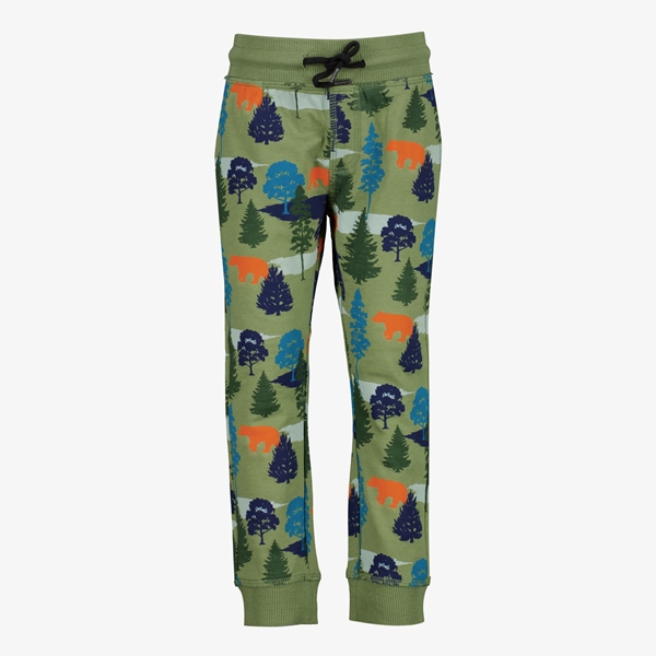 Unsigned jongens joggingbroek groen met bosprint