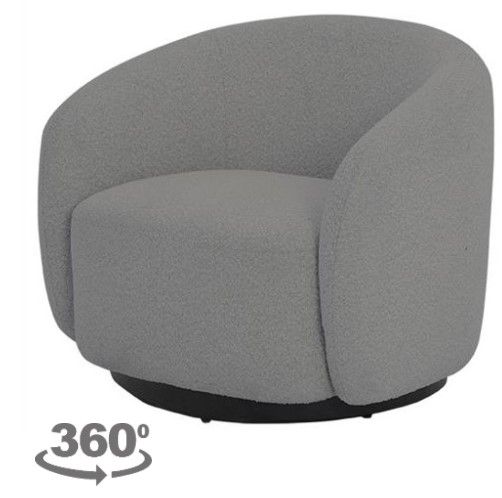 Draaifauteuil Taupe Belfast B75 x D77 x H73 cm