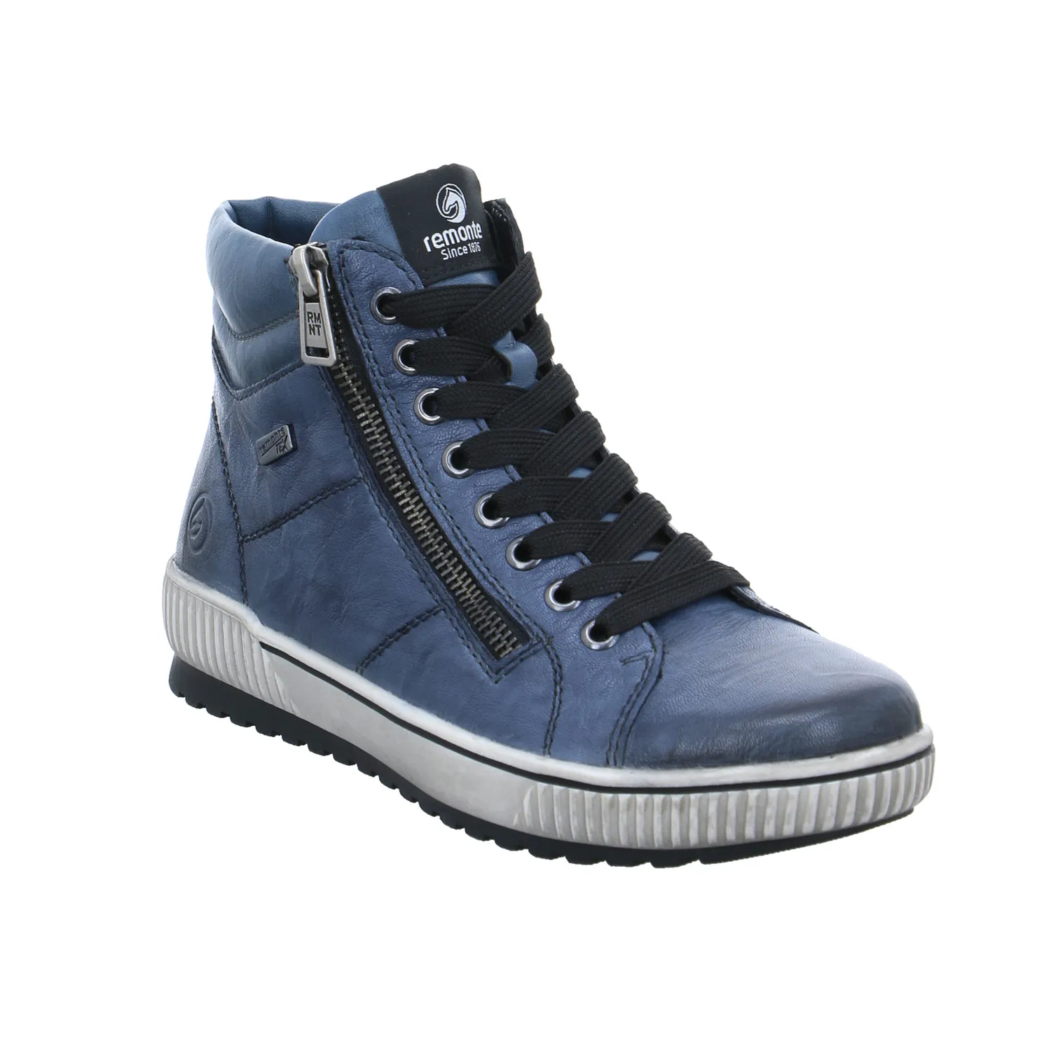 REMONTE Mid Cut Sneaker Blau Leder  mit TEX Membrane
